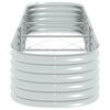 vidaXL Garden Raised Bed 320x80x44 cm Galvanised Steel Silver