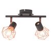 vidaXL Ceiling Lamp | Black and Copper | Metal, Iron | Medium | Round