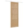 vidaXL Sliding Door Brown 83 x 232 cm Solid Pine Wood