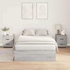 vidaXL Bed Frame with Storage Grey sonoma 120 x 190 cm Engineered wood