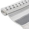 vidaXL Rug Grey and White 120x180 cm Cotton