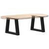 vidaXL Coffee Table Legs V-Shape 2 pcs Black 30x(30-31.3) cm Steel