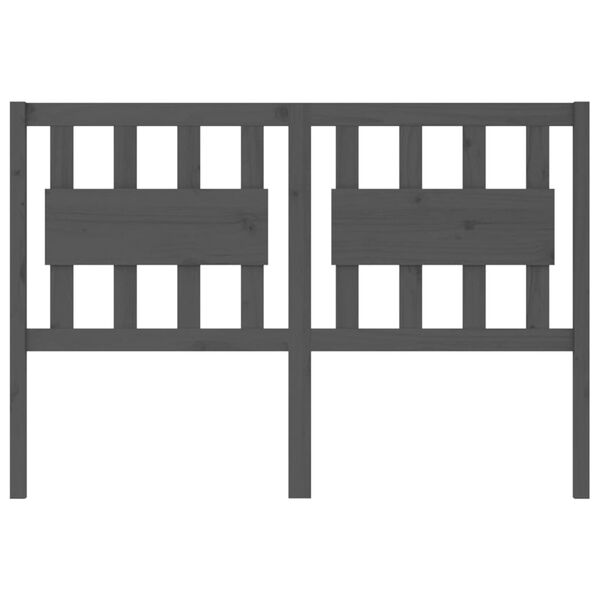 vidaXL Bed Headboard Grey 125.5x4x100 cm Solid Wood Pine