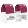 vidaXL Bed with Tunnel 4 pcs White and Red Engineered Wood