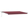 vidaXL Automatic Retractable Awning with LEDs Burgundy 500x300 cm