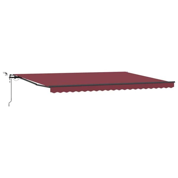 vidaXL Automatic Retractable Awning with LEDs Burgundy 500x300 cm