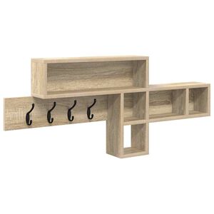 vidaXL Wall-Mounted Coat Rack with Shelf Sonoma Oak 100 x 12 x 43.5 cm