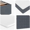 vidaXL Ottoman Bed with Mattresses Dark Grey 160x200cm Velvet