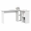 vidaXL Desk with Shelf White 142 x 102 x 73 cm Engineered wood