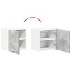 vidaXL Hanging Cabinet 2 pcs Concrete Grey and White 40 x 31 x 40 cm