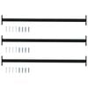 vidaXL Adjustable Window Safety Bar 3 pcs 710 -1200 mm Steel Black
