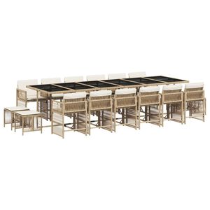 vidaXL Garden Dining Set | Beige, Cream White