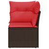 vidaXL Garden Sofa with Cushion Brown 62 x 62 x 69 cm Poly rattan