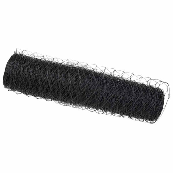 vidaXL Hexagon Fence Grey 0.5 x 50 m Steel