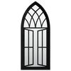 vidaXL Mirror | Black | Iron, Glass | 70x30 cm | Decorative Inlays | Mirror