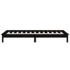 vidaXL LED Bed Frame without Mattress Black 90x200 cm Solid Wood