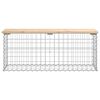 vidaXL Garden Bench Gabion Design 103x31.5x42 cm Solid Wood Pine