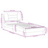 vidaXL Bed Frame with LED without Mattress "Hvar" White and Black 90x200 cm