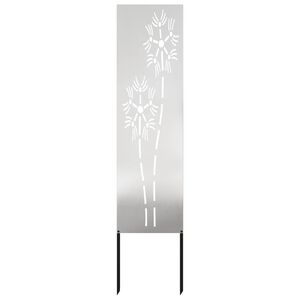 vidaXL Garden Privacy Screen Silver 32 x 140 cm Stainless steel
