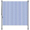 vidaXL Outdoor Roller Blind Blue and White 150x270 cm Fabric&Steel
