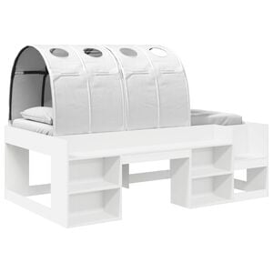 vidaXL Bed Frame with Tunnel White 75 x 190 cm Engineered Wood