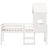 vidaXL High Sleeper Bed without Mattress White 90x200 cm Solid Wood Pine