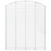 vidaXL Arched Gabion Basket 200x30x220/240 cm Galvanised Iron