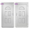 vidaXL Front Door White 98x208 cm PVC