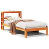 vidaXL Bed Frame without Mattress Wax Brown 100x200 cm Solid Wood Pine