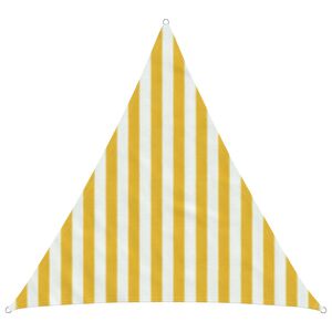 vidaXL Sunshade Sail 2 x 2 x 2 m HDPE Triangular Yellow and White