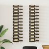vidaXL Wall Mounted Wine Rack for 24 Bottles 2 pcs White Iron