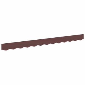 vidaXL Awning Valance Replacement Brown Stripe 2.5 m Polyester