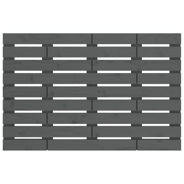 vidaXL Wall Headboard Grey 96x3x63 cm Solid Wood Pine