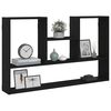 vidaXL Wall Shelf Black Oak 99x15x60 cm Engineered Wood