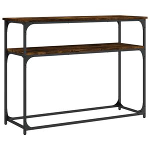 vidaXL Console Table Smoked Oak 100x35.5x75 cm Engineered Wood