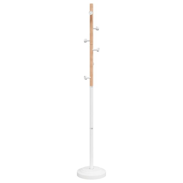 vidaXL Coat Stand White 177 cm Powder-coated Iron