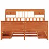 vidaXL Bookcase Bed without Mattress Wax Brown 150x200 cm King Solid Wood Pine