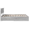 vidaXL Bed Frame with Drawer Grey Sonoma 150 x 200 cm Engineered Wood