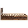 vidaXL Bed Frame with Headboard Old Wood 150 x 200 cm Solid Pine Wood