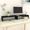 vidaXL Monitor Stand Black 110x23.5x9 cm Engineered Wood