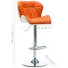 vidaXL Bar Stool Orange 44 x 48 x 105.5 cm Faux Leather