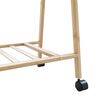 vidaXL Clothes Rack with Shelves and Wheels 132x45.5x155.5 cm Bamboo