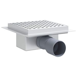 vidaXL Dot Shower Drain Silver 15 x 15 cm Stainless Steel 304
