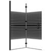 vidaXL Folding Shower Enclosure ESG 120x140 cm Black