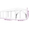 vidaXL Party Tent with 10 Mesh Sidewalls Anthracite 3x12 m HDPE