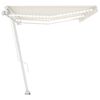 vidaXL Manual Retractable Awning with LED 600x350 cm Cream