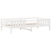 vidaXL Bed Frame White 100x200 cm Solid Wood Pine