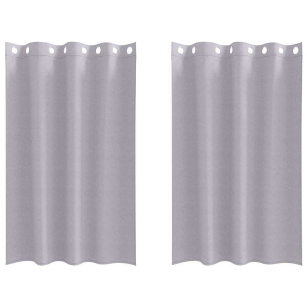 vidaXL Blackout Curtains with Rings 2 pcs Metal Grey 175 x 140 cm
