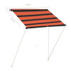 vidaXL Retractable Awning 150x150 cm Orange and Brown