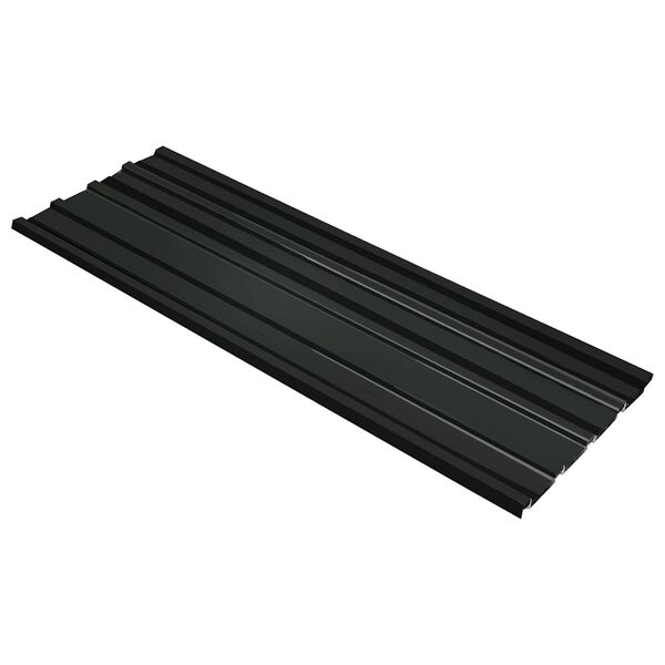 vidaXL Roof Panel 12 pcs Anthracite 129 x 45 cm Galvanised steel